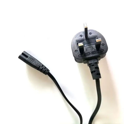 quality  XianDa Swivel Ac UK 2 Pin Plug To IEC C7 Connector Euro plug Power Cable Electrical Extension Cord AC UK Power Cord factory
