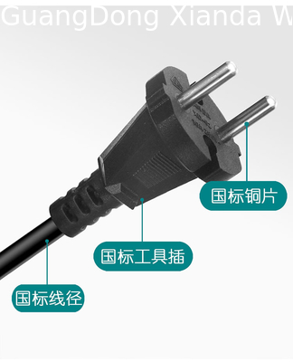 XianDa hot vde extension european 16a 250v ac Flat eu swiss laptop 90 degree power cord IEC 320 Electric For Macbook Pro