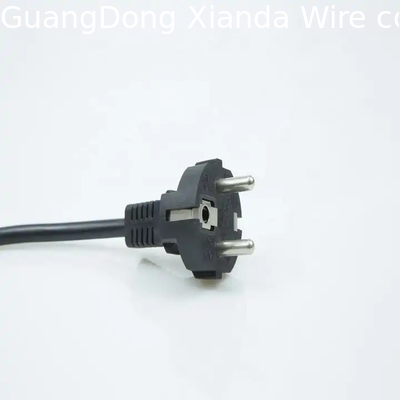 XianDa vde ac 2 pin british 16a 250v ac tv Flat EU Swiss euLaptop 90 Degree European extention dryer Power cable Cord