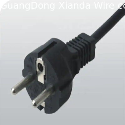 XianDa vde ac 2 pin british 16a 250v ac tv Flat EU Swiss euLaptop 90 Degree European extention dryer Power cable Cord