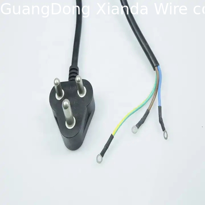 Hot Selling Big SABS approved Souh-African D19 16A AC Electrical Power pvcs wivel Plug Cable Extension Cord