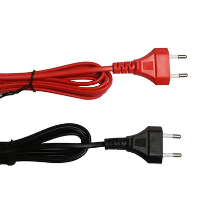 1m Vde Eu electrical 2.5A 120V/220V/240V 2 pin AC power cord cable standard power cord white hair dryer straightener plu