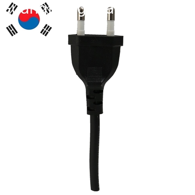 Customization 2.5A 250V  Korea Standard laptop electric ac Power Cable 2pin hair dryer Plug cords